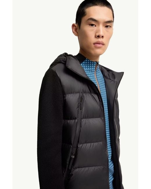 Moncler Black Hybrid Hooded Jacket for men