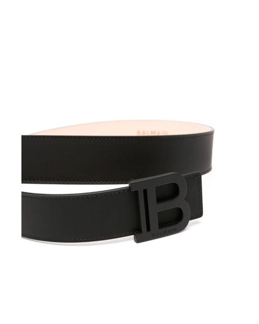 Balmain Black B Belt 3 5 Cm Leather Belt for men
