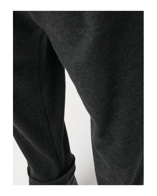 Balmain Black Low Crotch Flannel Trousers for men