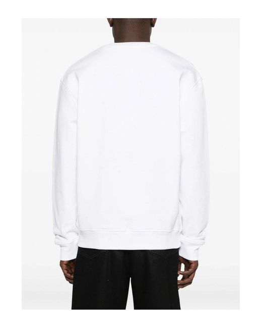 AMI White Loopback Jersey Adc Sweatshirt for men