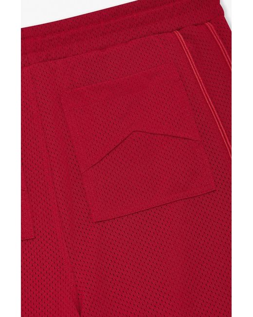 Rhude Red BAGGY Mesh Shorts for men