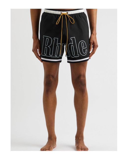 Rhude Black Basketball Swim Short for men