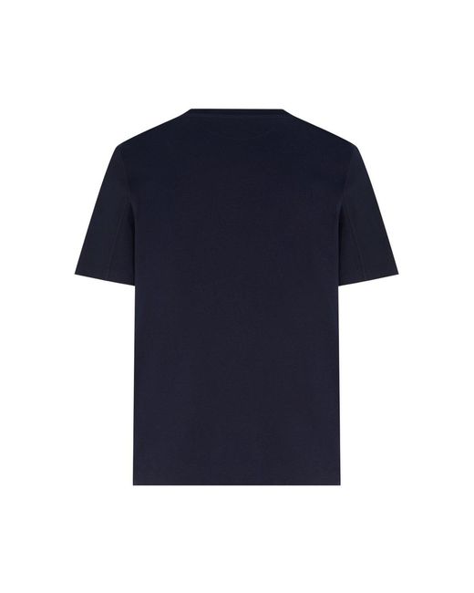 Brunello Cucinelli Blue Genivs Loci T Shirt for men