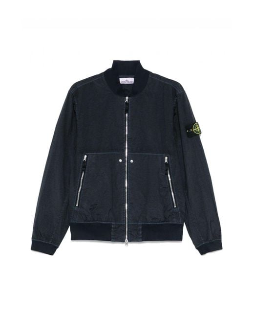 Stone Island Blue 4100019 Bomber Jacket for men