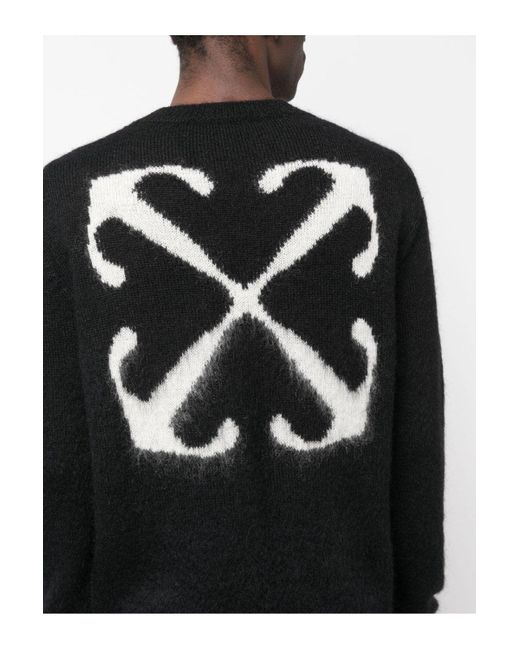 Off-White c/o Virgil Abloh Black Mohair Arrow Sweater for men