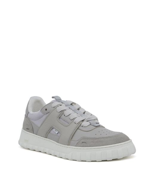 AMI Gray Leather Walk Sneakers for men