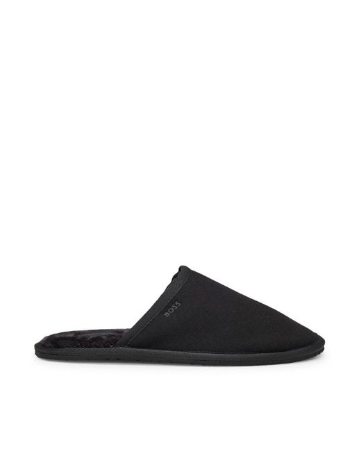 Boss Black Mule Slippers for men