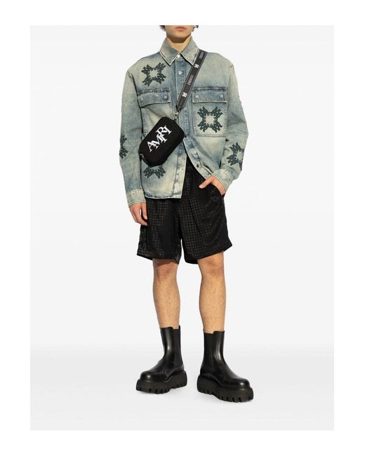 Amiri Black Ma Quad Jacquard Short for men
