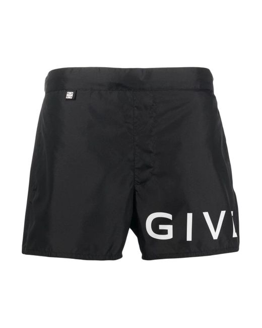 Givenchy Black Branding Swimshorts for men