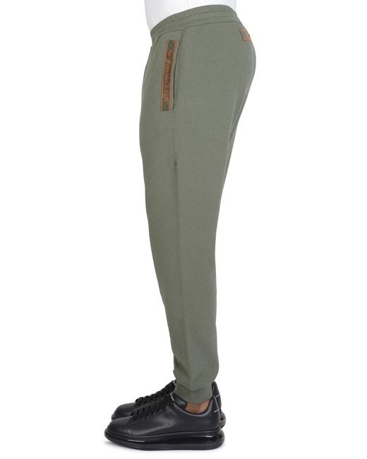 McQueen Green Loopback Joggers Khaki for men