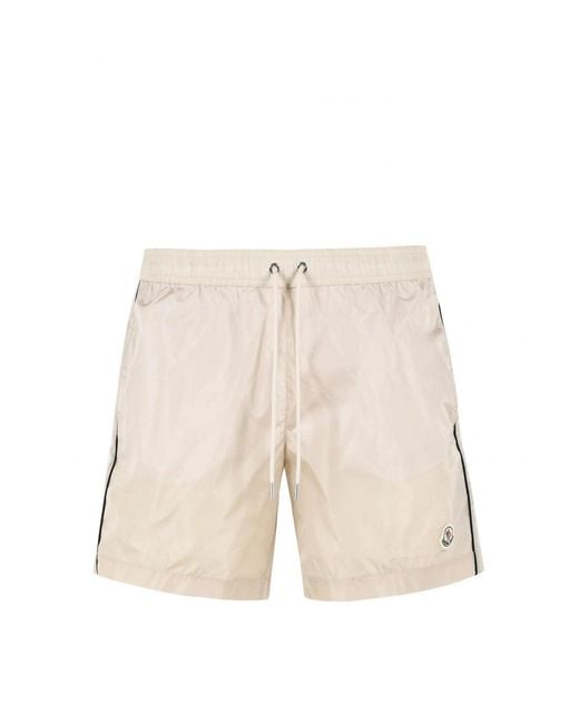 Moncler Natural Archive Logo Swimshorts for men