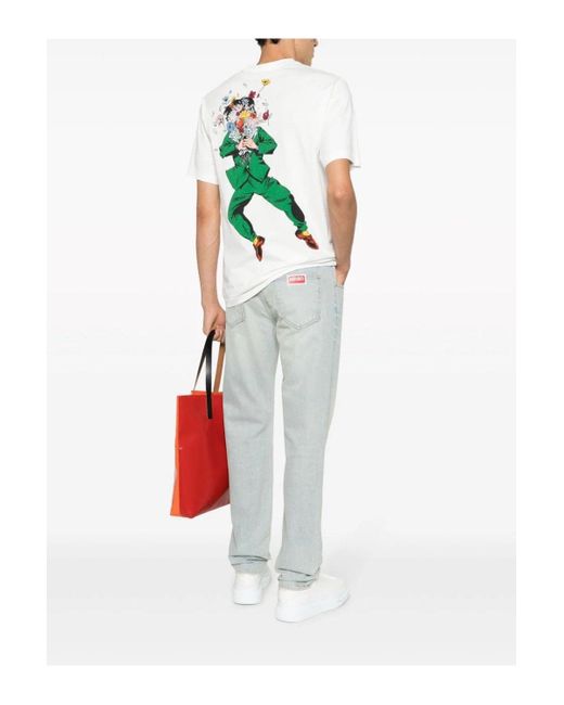 KENZO Gray Medium Stone Bara Slim Jeans for men