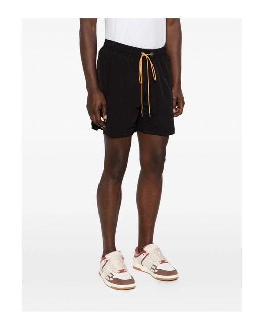 Rhude Black Moonlight Logo Shorts for men