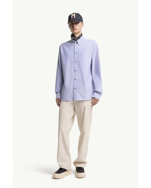 Moncler Purple Cotton Shirt for men