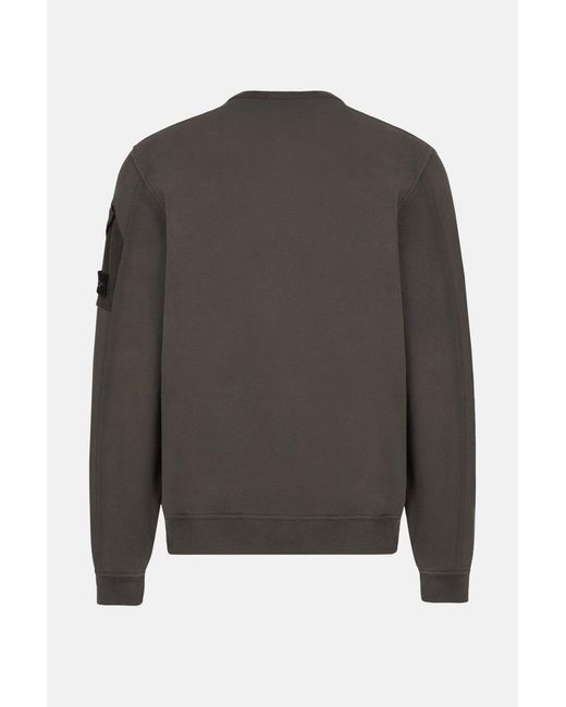 Stone Island Gray Compass 6100015 Sweatshirt for men