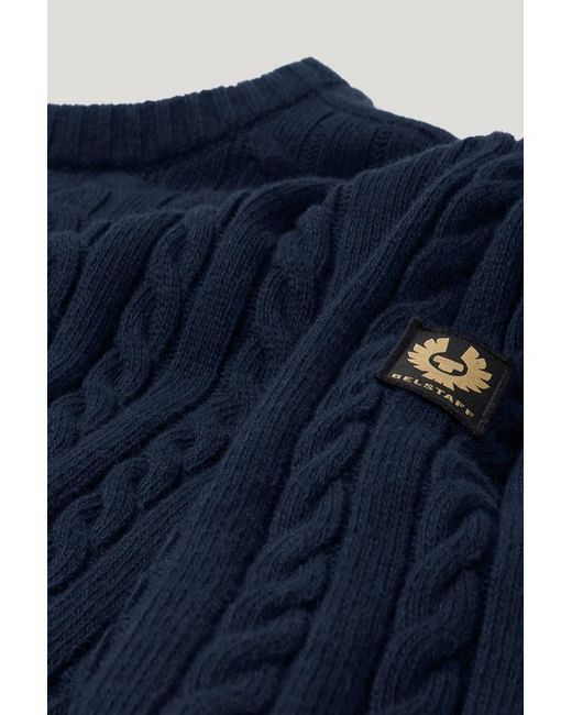 Belstaff Blue Westport Crewneck Sweater for men