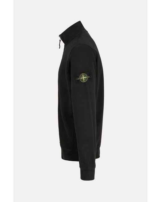 Stone Island Black Quarter Zip 6100068 Sweatshirt for men