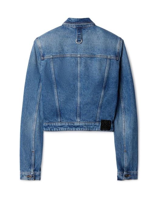 Off-White c/o Virgil Abloh Womens Cargo Crop Jacket Blue