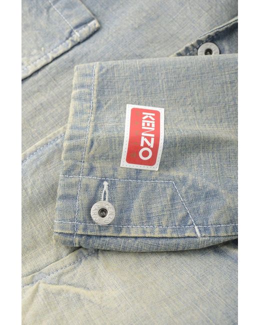 KENZO Blue Denim Blazer Jacket for men