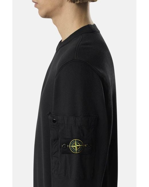 Stone Island Black Cotton 6100015 Sweatshirt for men