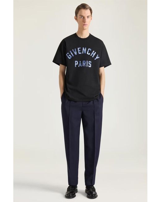 Givenchy Black Embroidery T Shirt for men