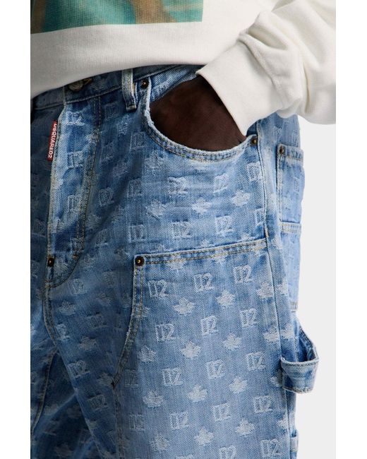 DSquared² Blue BAGGY Carpenter Jeans for men