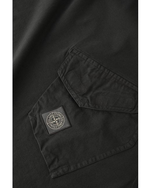 Stone Island Black Slant Pocket 2100008 T Shirt for men