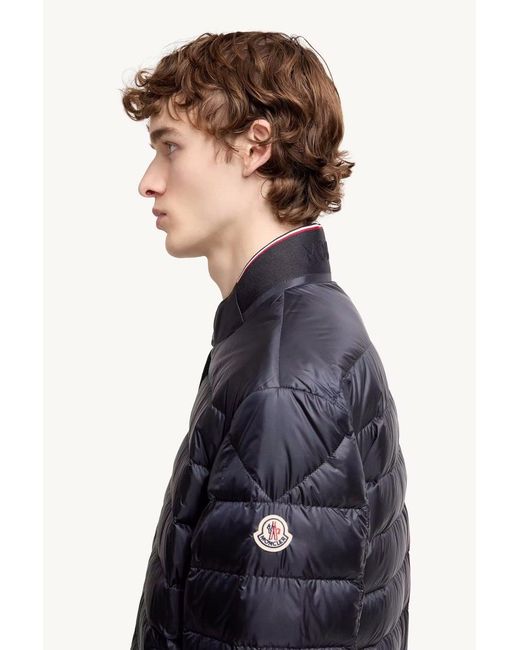 Moncler Blue Rigel Biker Jacket for men