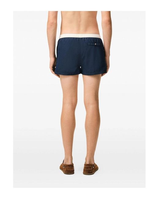 AMI Blue Bicolour Swimshorts for men