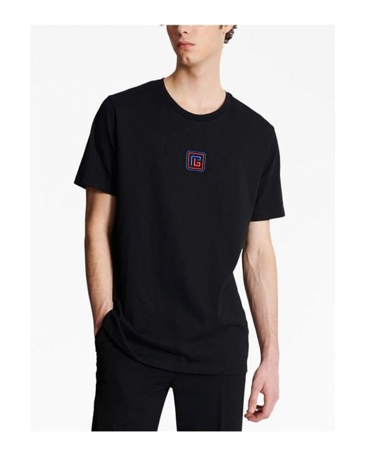 Balmain Black Bulky Fit Bp T Shirt for men
