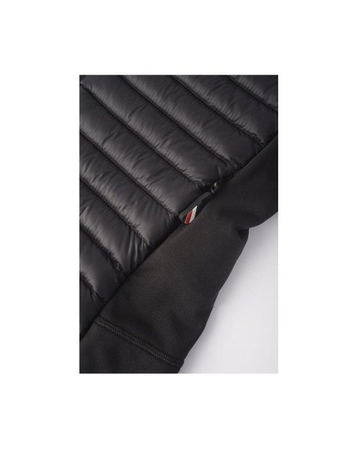 3 MONCLER GRENOBLE Black Hybrid Zip Up Cardigan