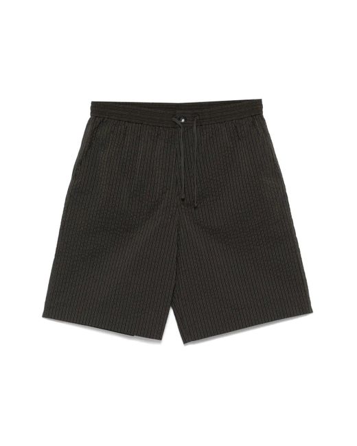 MAISON KITSUNE PARIS Black Elasticated Bermuda for men