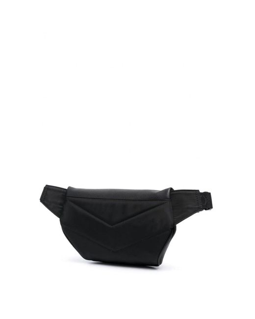Emporio Armani Black Branded Belt Bag for men