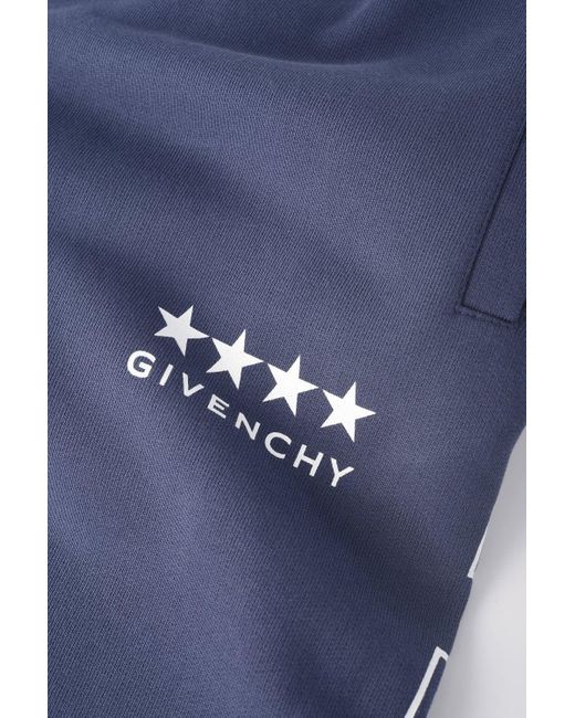 Givenchy Blue Over Size Logo Cuffed JOGGERS for men