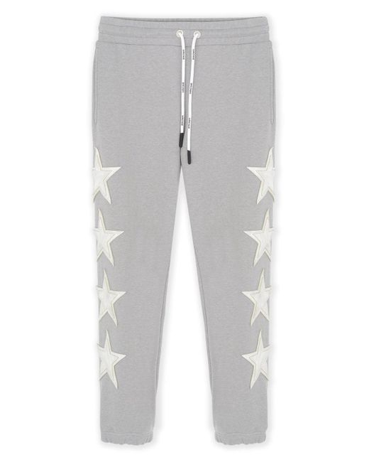 Palm Angels Gray Patched Stars JOGGERS