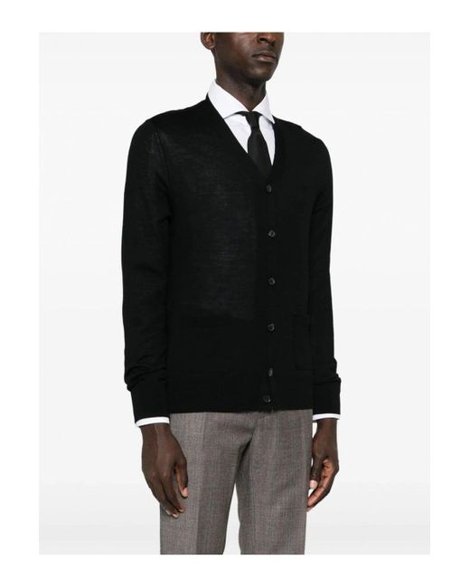 DSquared² Black D2 Wool Cardigan for men