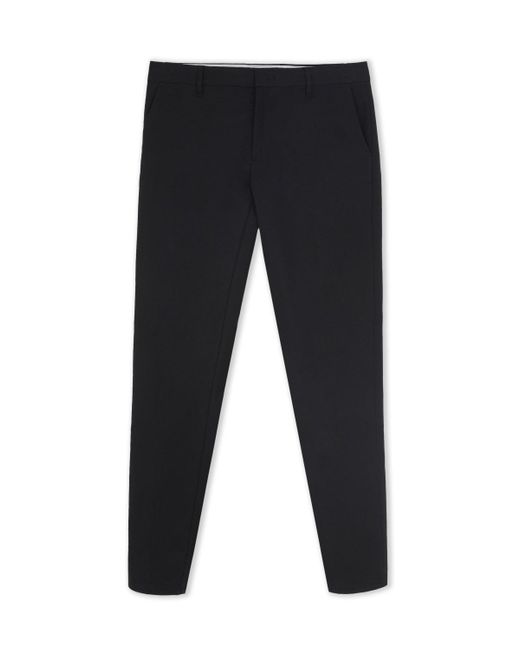 Emporio Armani Black Cotton Stretch Chinos for men