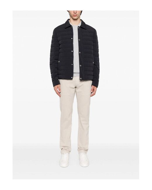 Brunello Cucinelli Blue Padded Overshirt for men