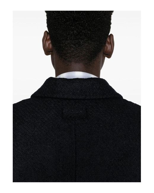 Givenchy Black Virgin Wool Long Coat for men