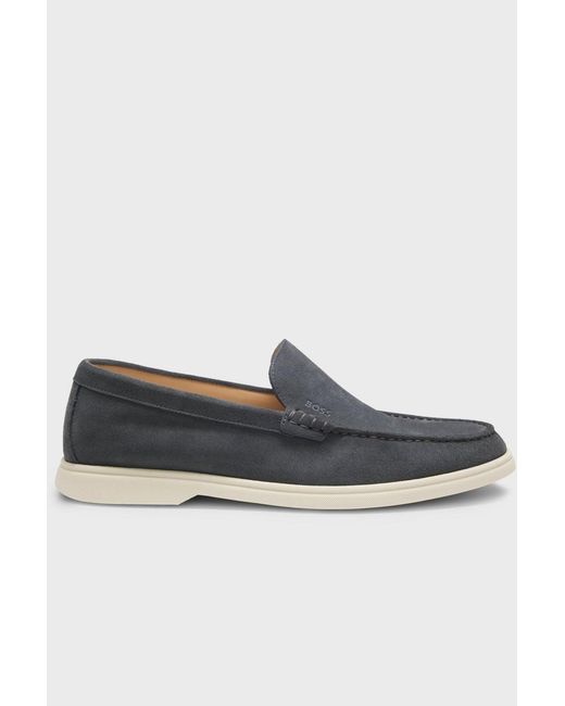 Boss Gray Sienne Loafers for men