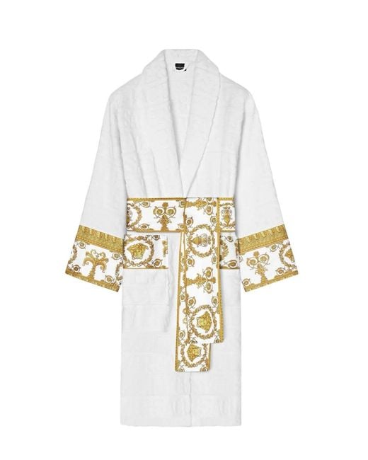 Versace White Baroque Classic Bathrobe