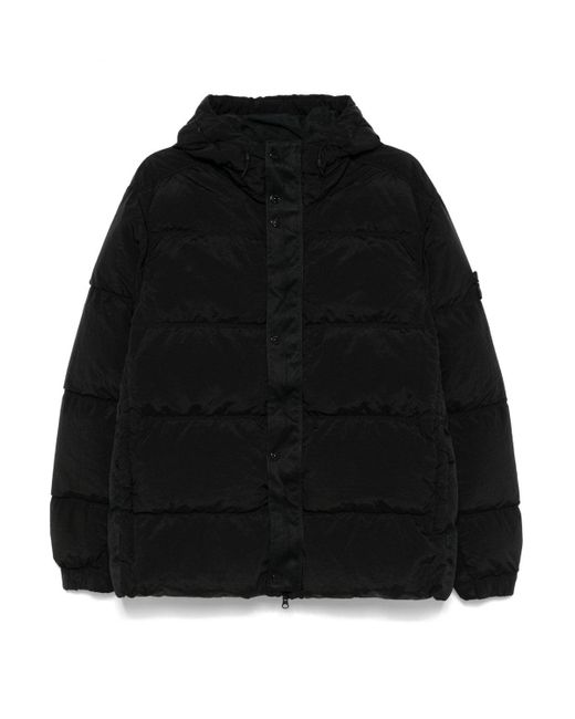Stone Island Black Nylon Metal Down Jacket for men