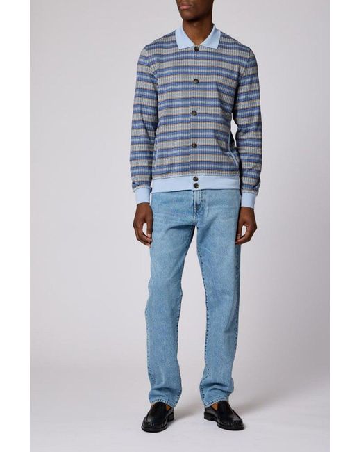 Paul Smith Blue Ps Stripe Cardigan for men