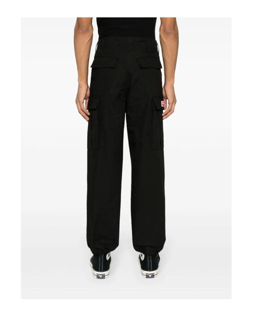 KENZO Black Cargo Workwear Pant for men