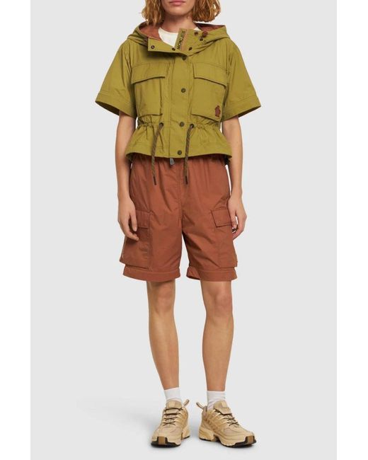 3 MONCLER GRENOBLE Brown Cuffed Cargo Pants