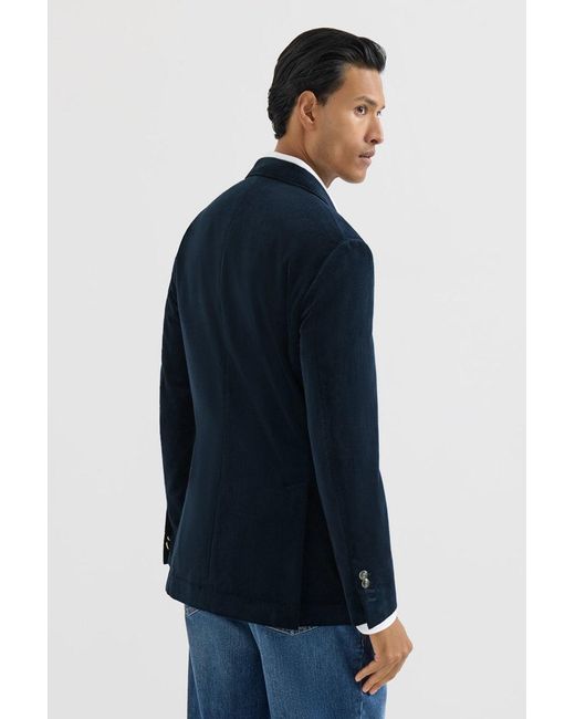 Brunello Cucinelli Blue Deconstructed Jacket for men