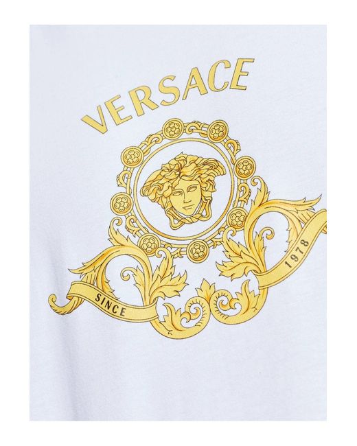 Versace White Medusa Crest T Shirt for men