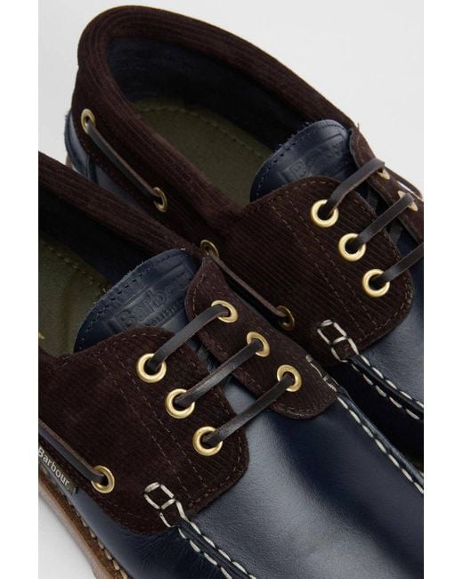 Barbour White Deck Boat Shoes for men