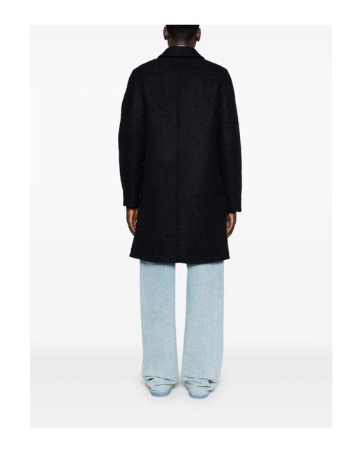Givenchy Black Virgin Wool Long Coat for men