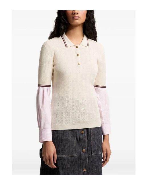 Moncler Natural Knitted Polo